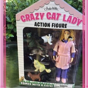 Archie McPhee Crazy Cat Lady Action Figure